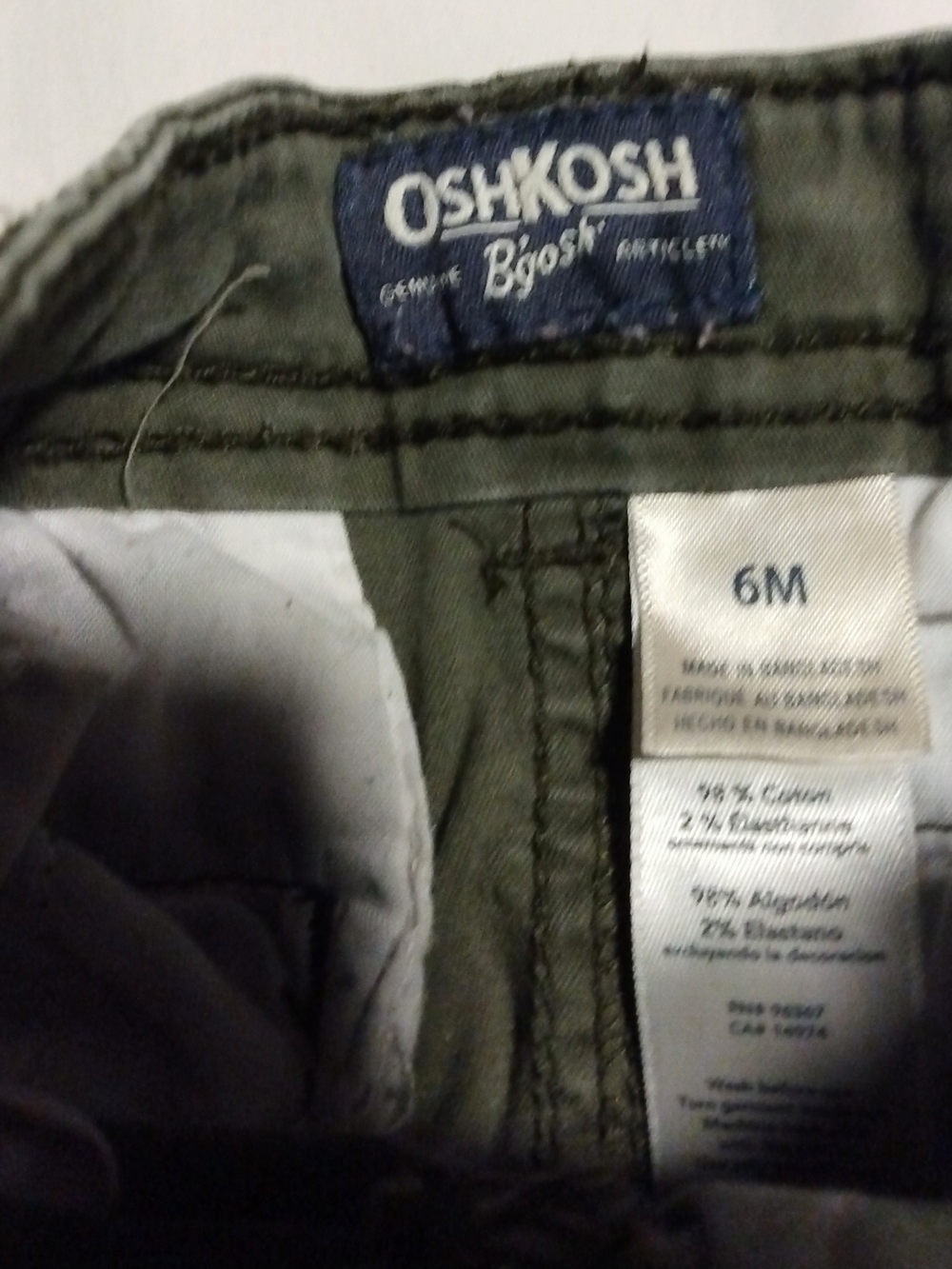 Burberry Blue Denim Jeans & Oshkosh Bgosh Olive Cargo Pants - Picture 6 of 10